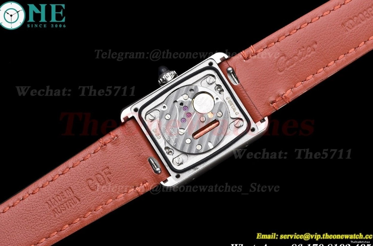 Tank Strap Quartz K11F On Red Leather White Must dial Small 0404
